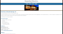 Desktop Screenshot of essentialelectricalllc.mobi